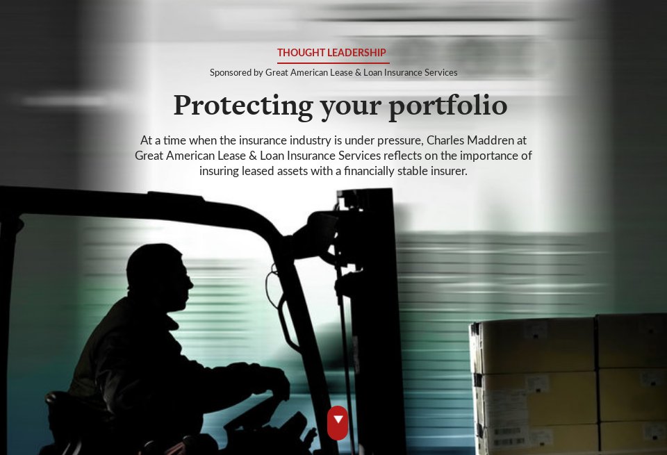 Great American Lease &amp; Loan Insurance Services Thought