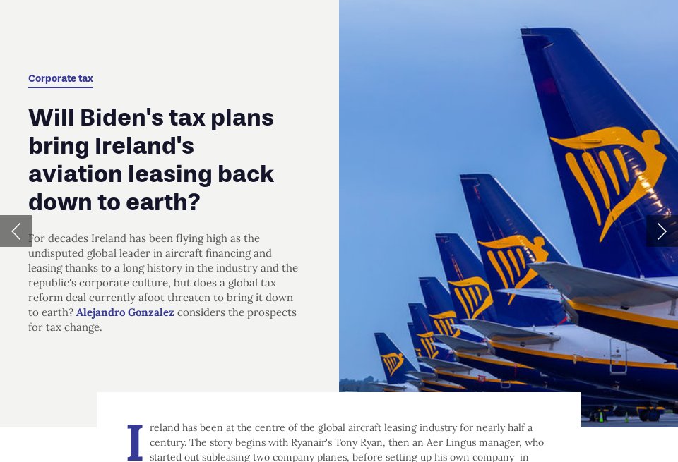 Will Biden's tax plans bring Ireland's aviation leasing back down to